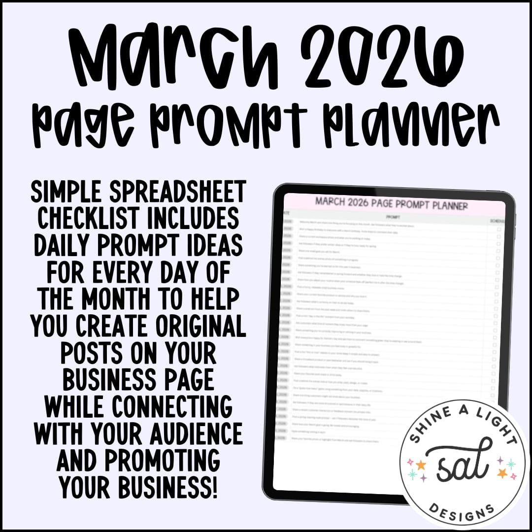 March 2026 Page Prompt Planner