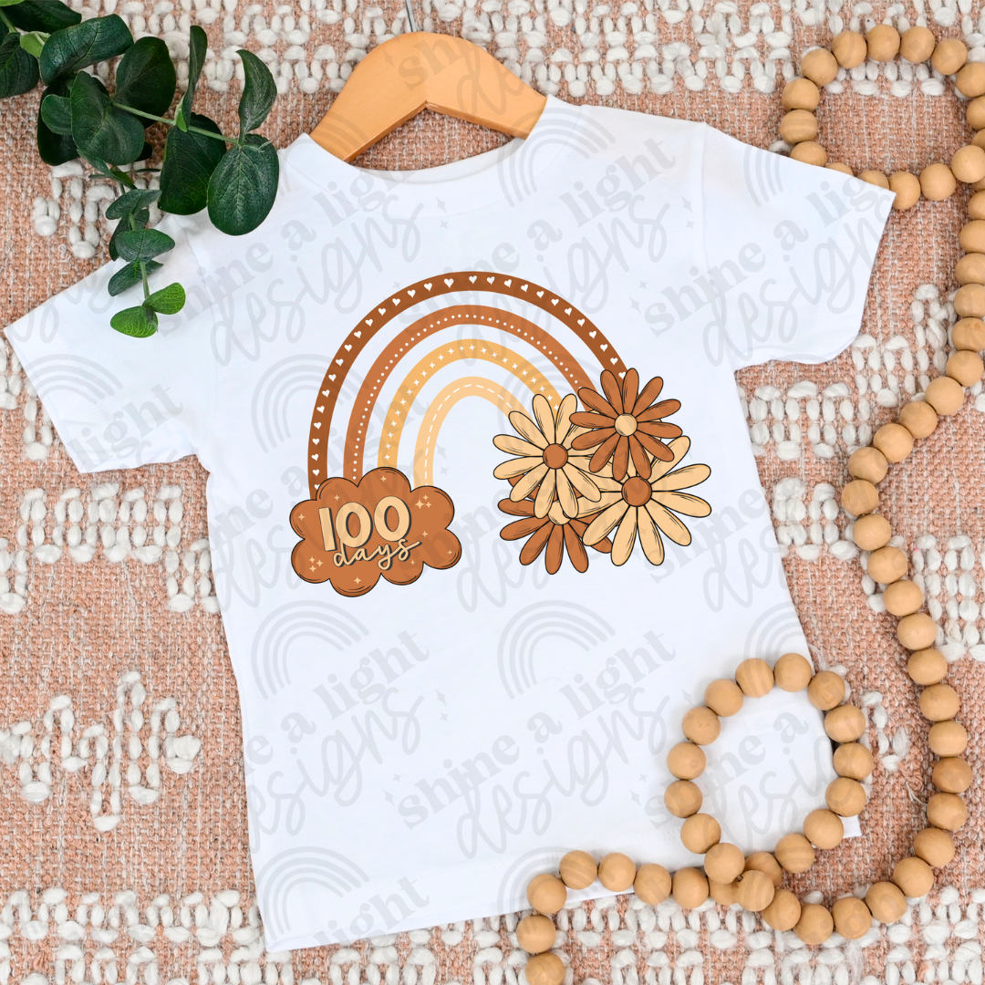 100 Days Boho Rainbow Digital Download PNG