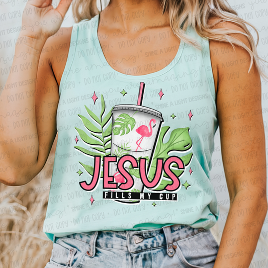 Jesus Fills My Cup PNG Digital Design (Instant Download)