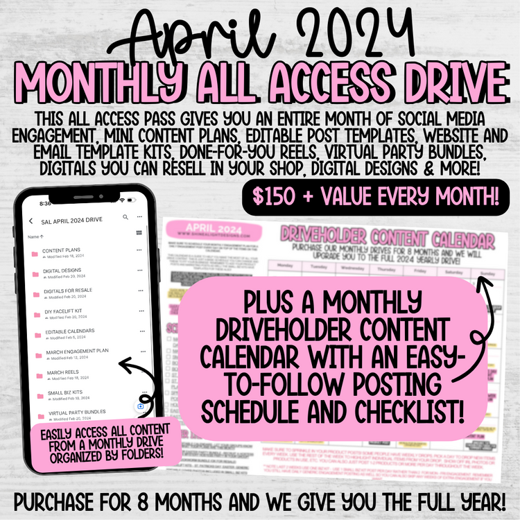 April 2024 Monthly All Access Drive