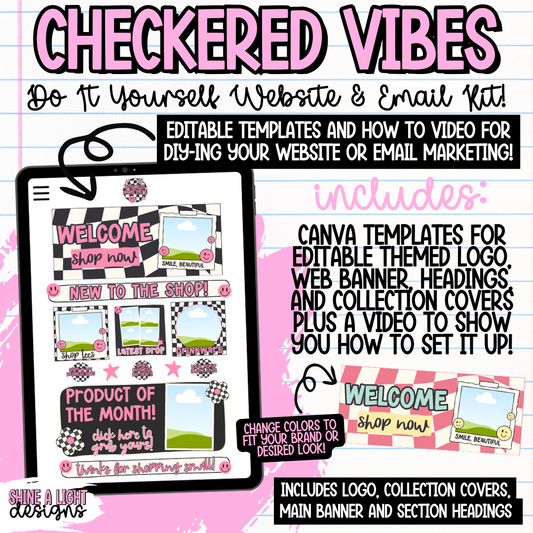 Checkered Vibes DIY Website + Email Kit *Requires Canva Pro