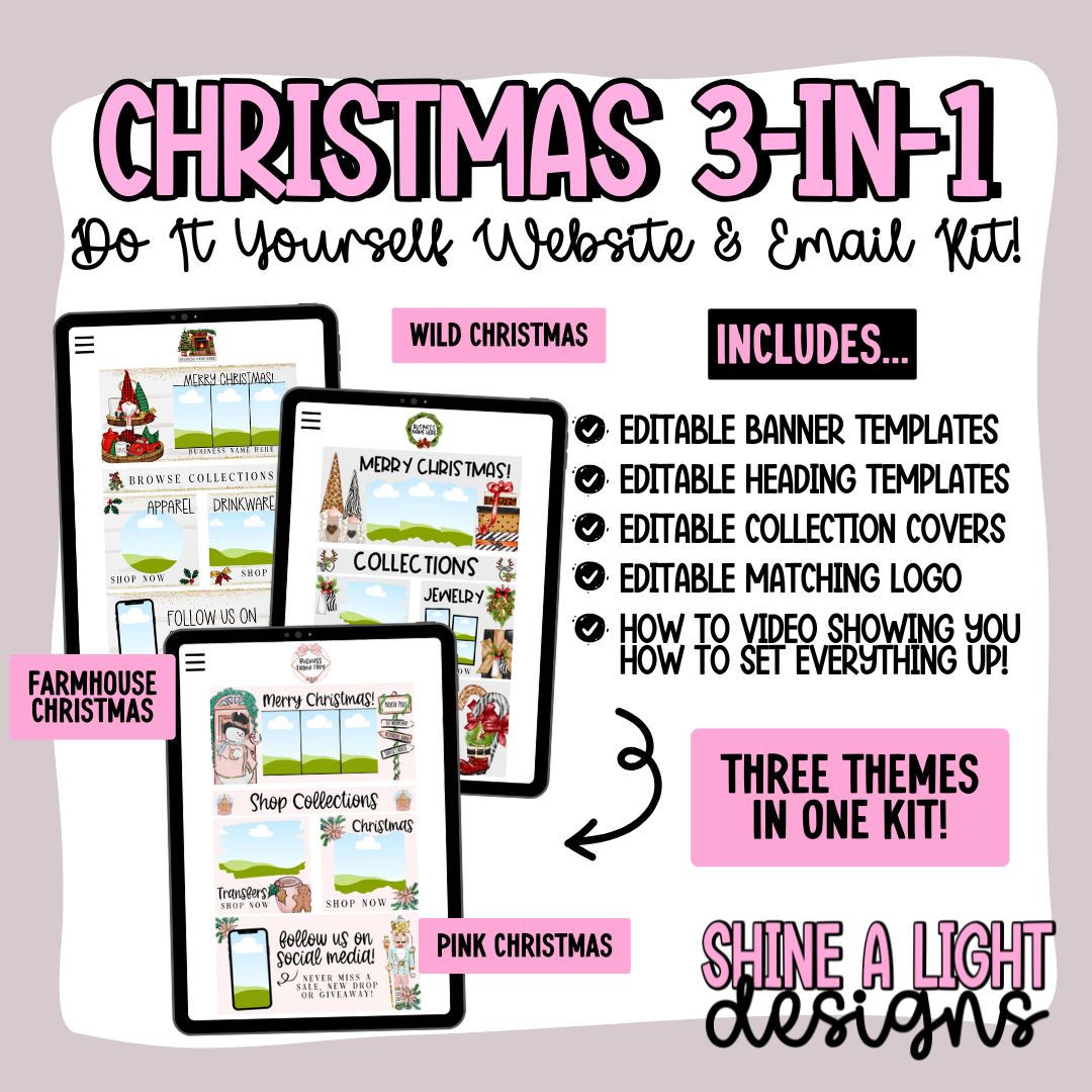 Christmas (3 in 1) 2024 Customizable DIY Website + Email Kit