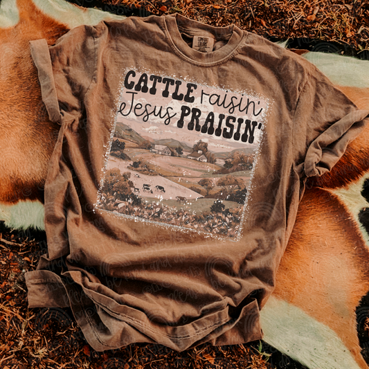 Cattle Raisin' Jesus Praisin' PNG Digital Design (Instant Download)