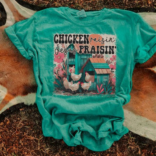Chicken Raisin' Jesus Praisin' PNG Digital Design (Instant Download)
