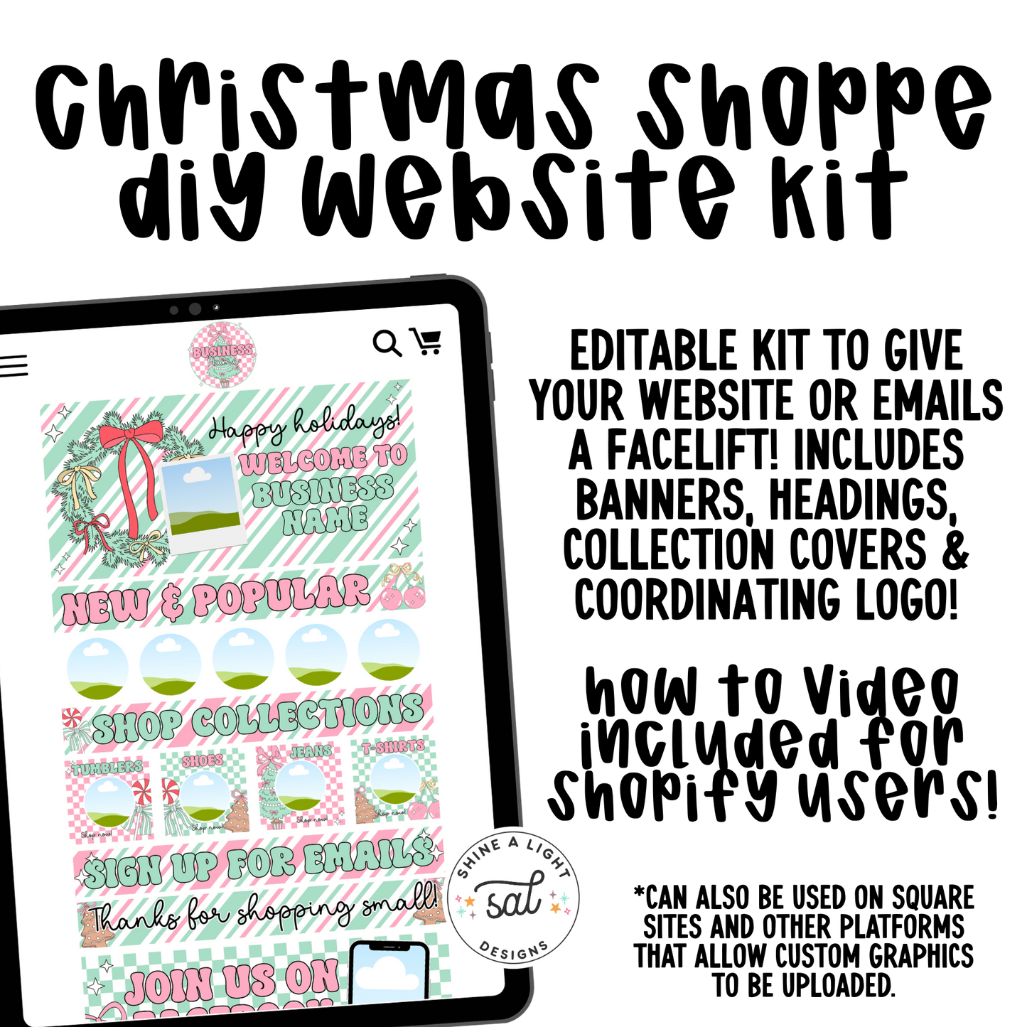 Christmas Shoppe 2025 Website + Email Kit