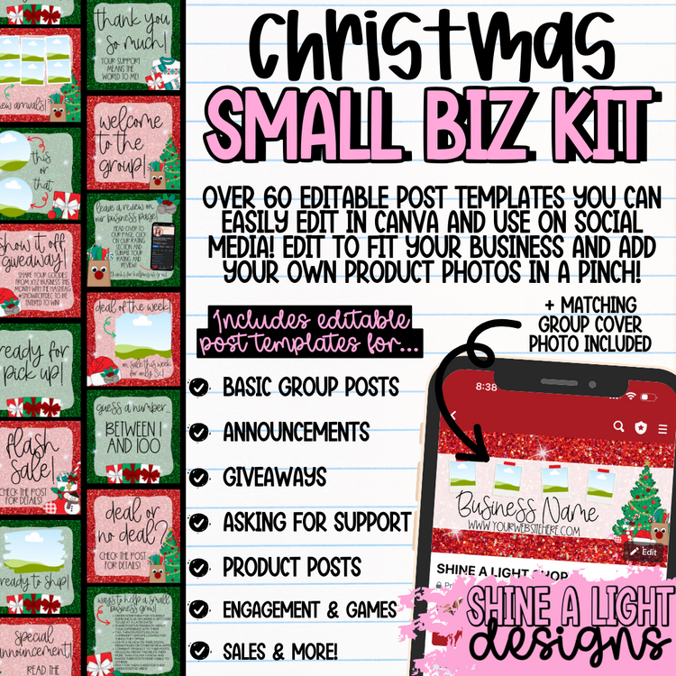 Christmas Small Biz Kit (Includes Editable Cover Photo!)
