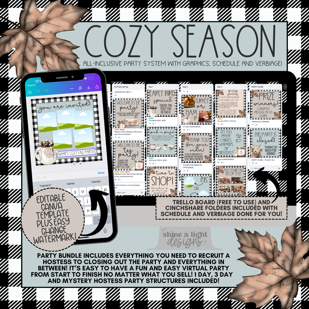 Cozy Season Easy Peasy Virtual Party System