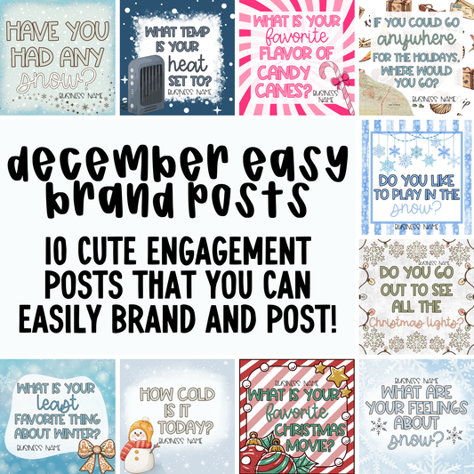 December 2025 Easy Brand Posts
