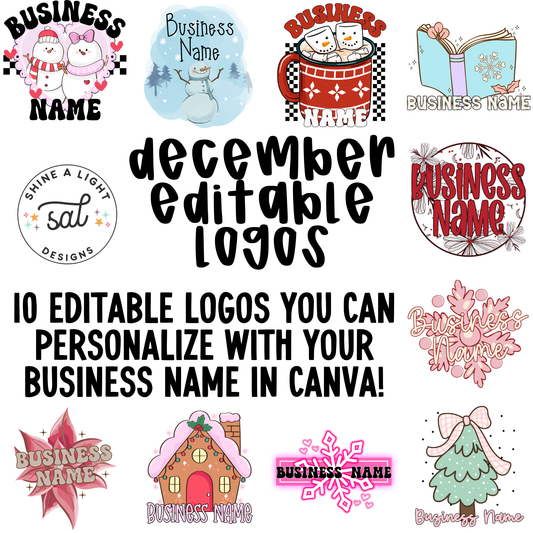 December 2025 Editable  Logos *Requires Canva Pro