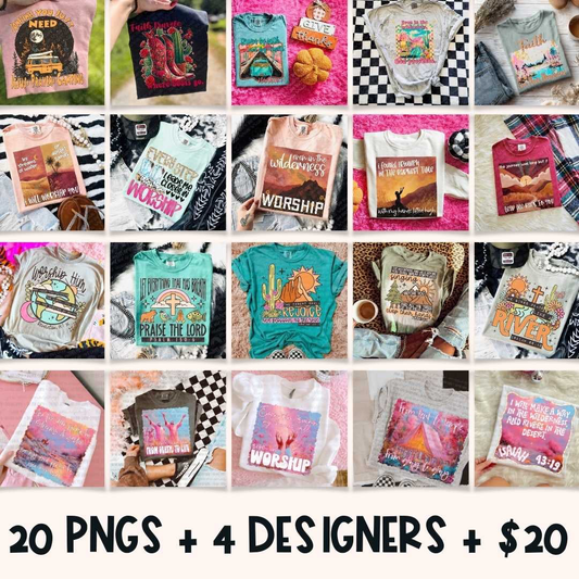 Wilderness To Worship Collab with Vehement Living, Oh Honey Digital Designs & Moore Than A Mom Designs