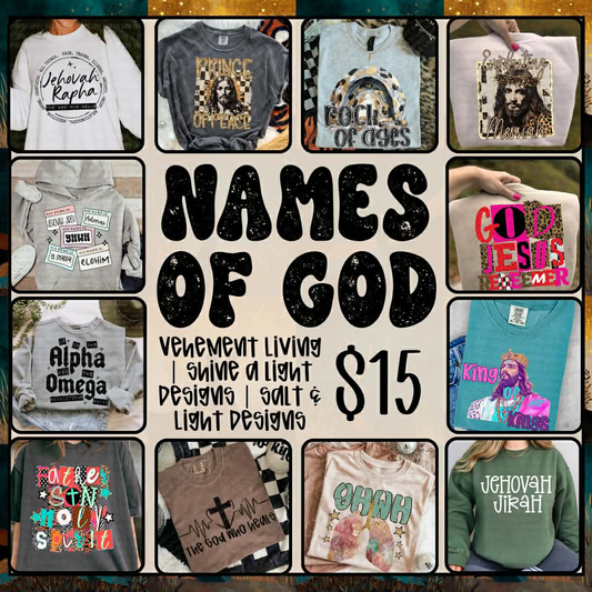 Names of God Collab with Vehement Living & Salt & Light Designs