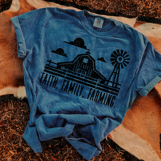 Faith, Family, Farming PNG Digital Design (Instant Download)