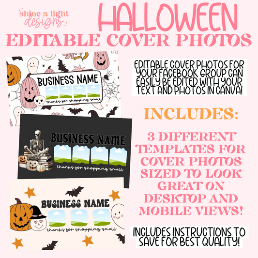 Halloween Themed Editable Cover Photos