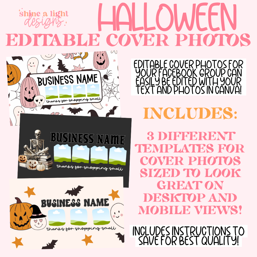 Halloween Themed Editable Cover Photos