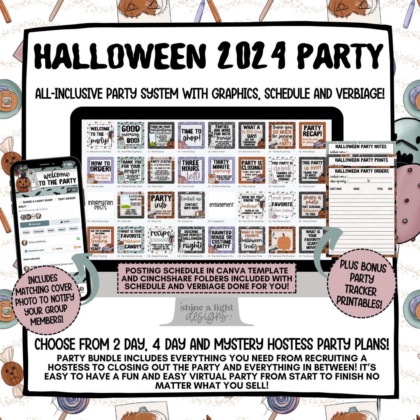 Halloween 2024 template Easy Peasy Virtual Party System (2024)