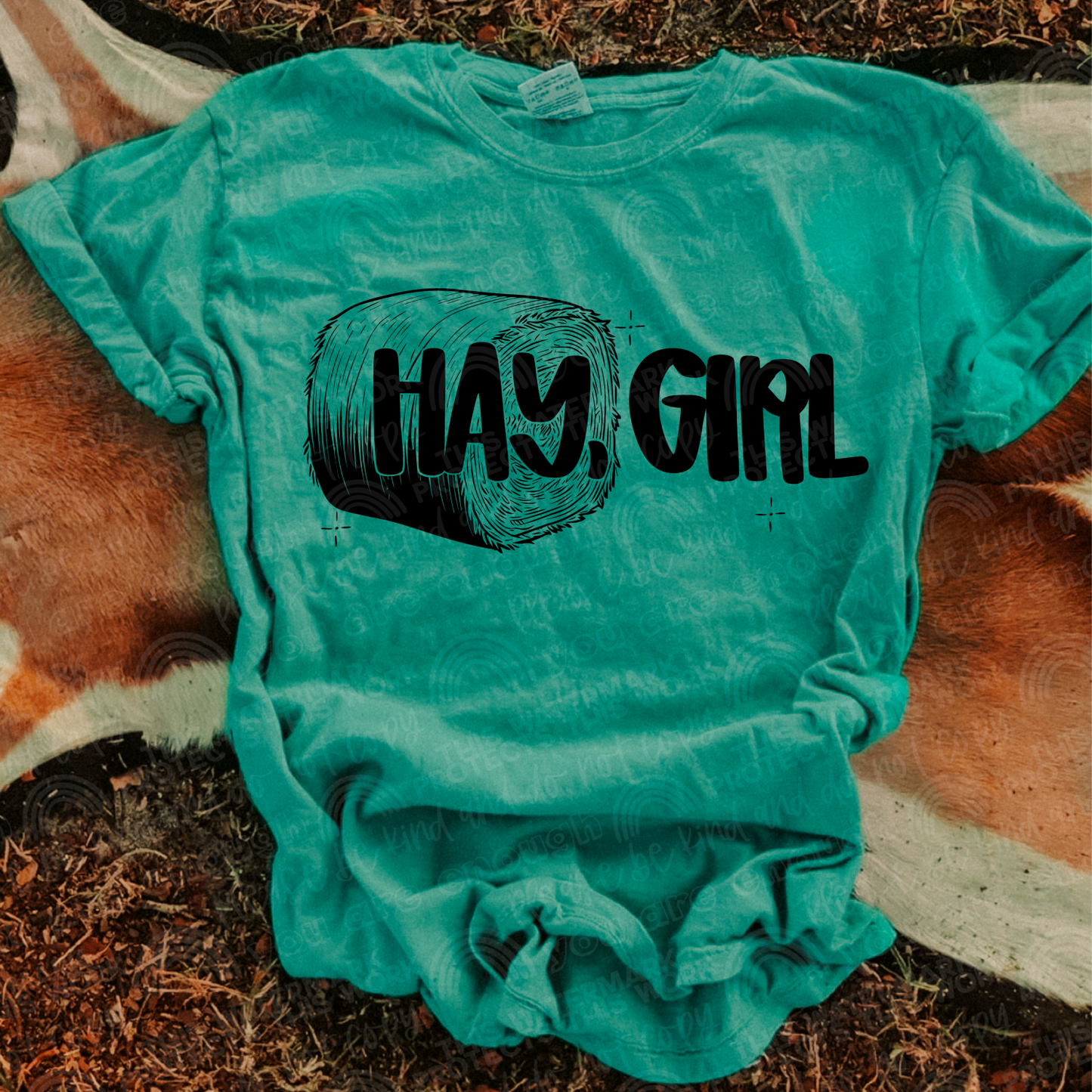 Hay, Girl PNG Digital Design (Instant Download)