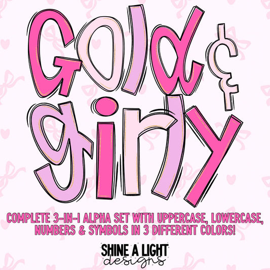 Gold & Girly PNG Alpha Set