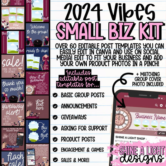 2024 Vibes Small Biz Kit (Includes Editable Cover Photo!)