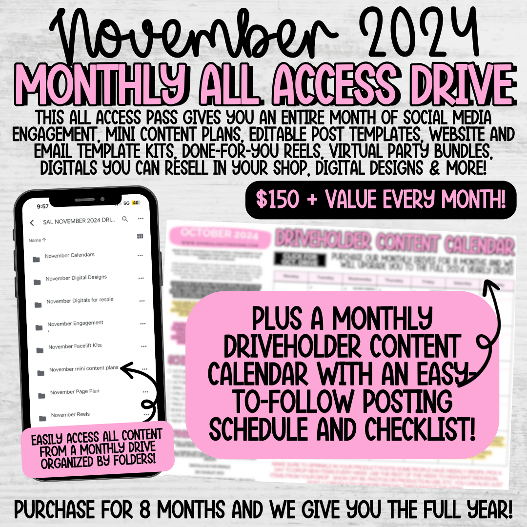 November 2024 Monthly All Access Drive