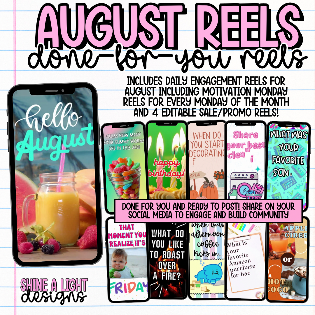 August Done-For-You Reels Bundle