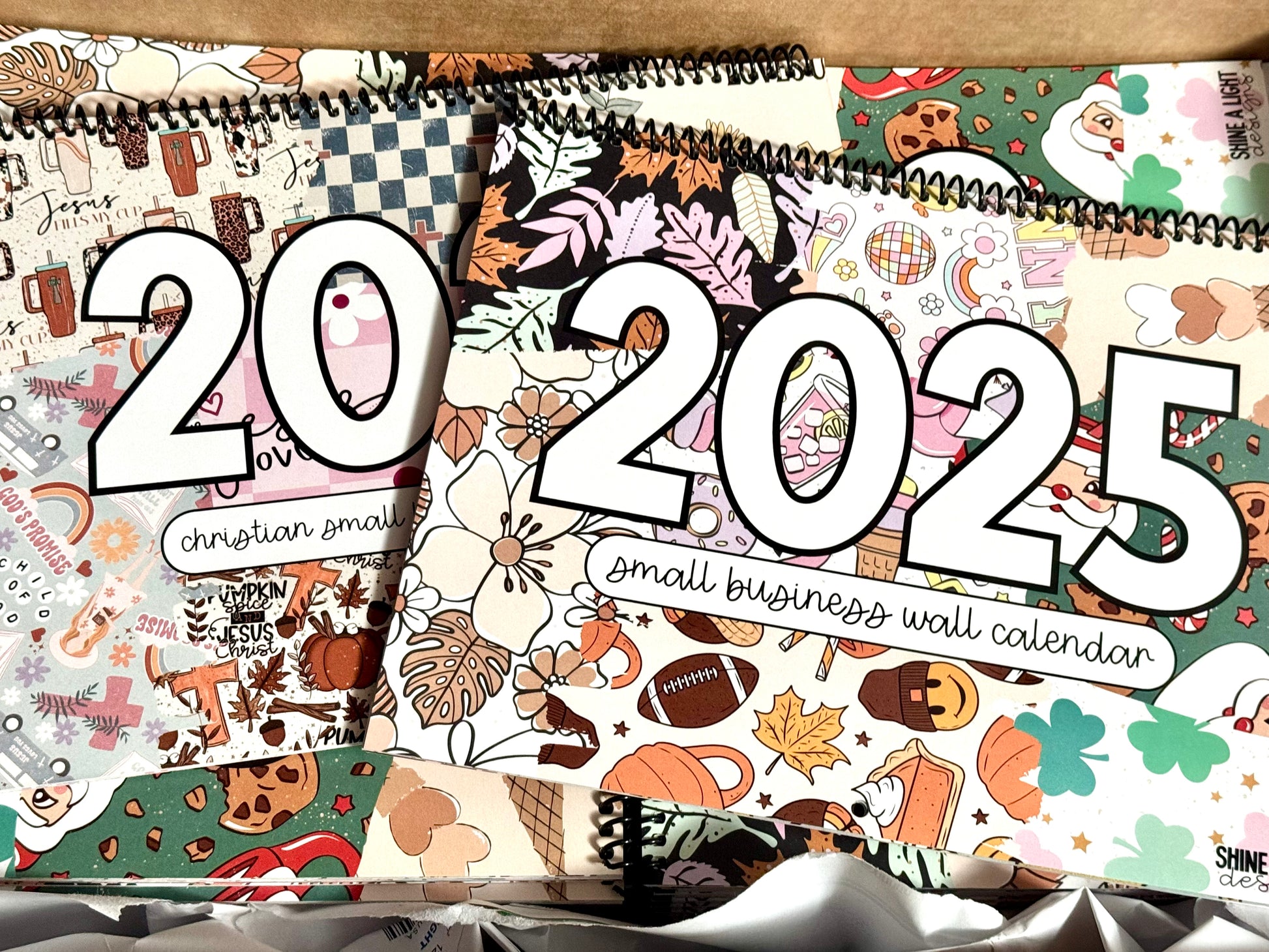 2025 Christian Small Business Wall Calendar Shine A Light Graphic Design