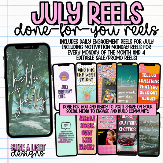 July Done-For-You Reels Bundle
