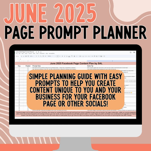 June 2025 Page Prompt Planner