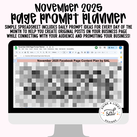 November 2025 Page Prompt Planner
