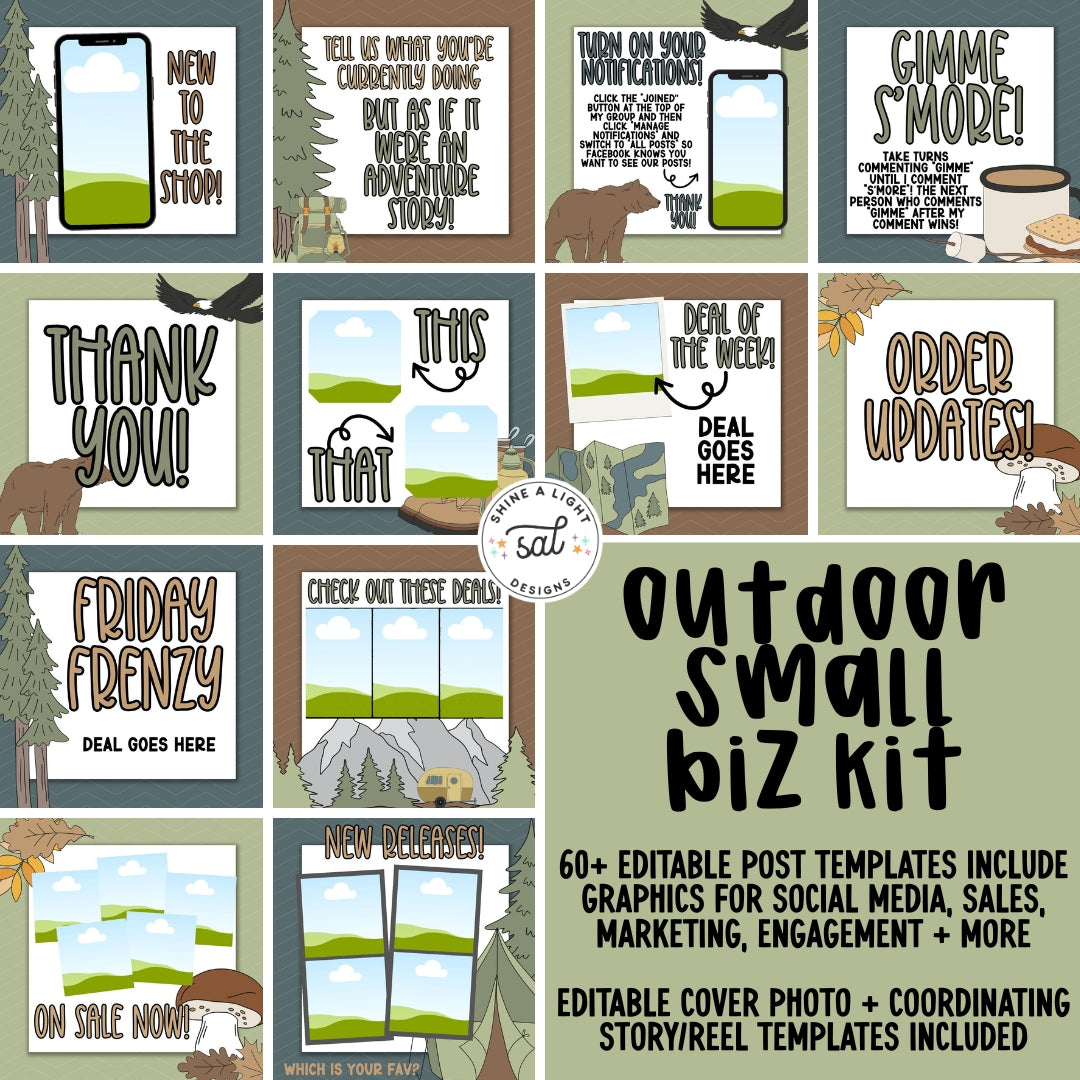 Outdoor 2025 Small Biz Kit (Includes Editable Cover Photos!)
