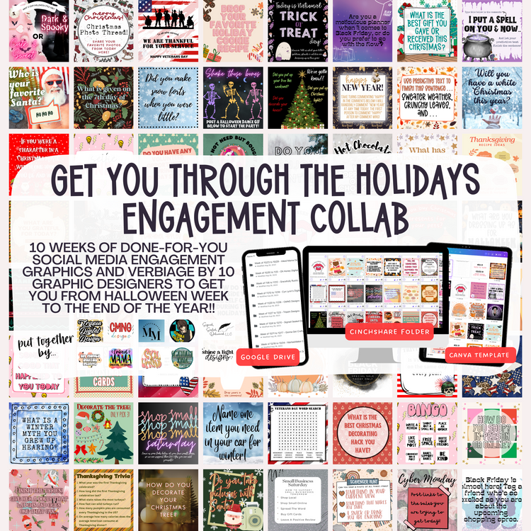SOLD OUT ON THIS WEBSITE - USE LINK IN DESCR. TO REDIRECT TO ORDER FROM PARTNER WEBSITE "Get You Through The Holidays" Engagement Collab Mega Bundle