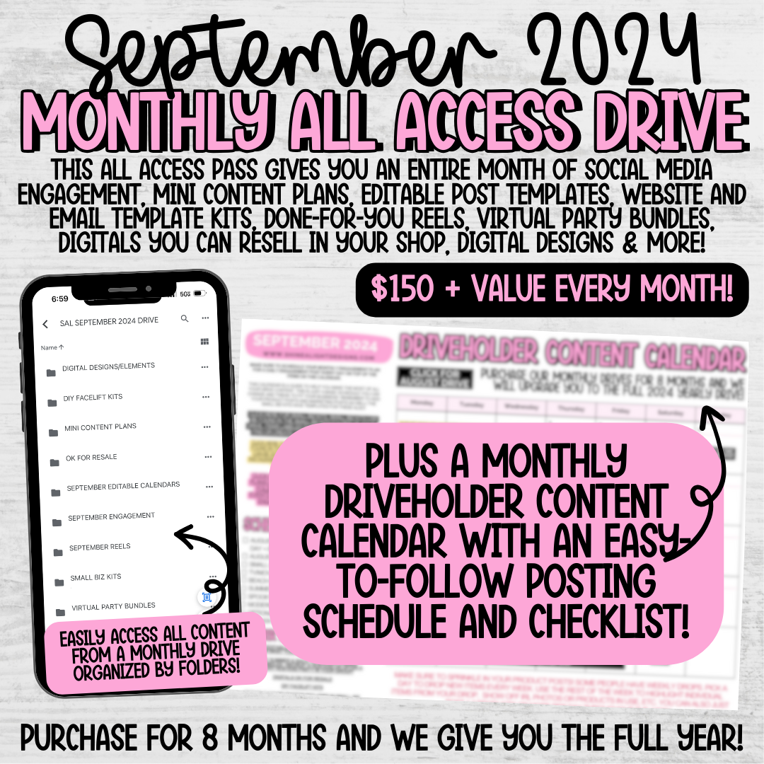 August 2024 Monthly All Access Drive