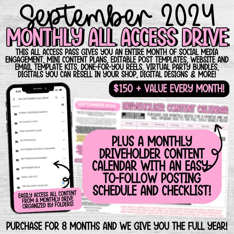 August 2024 Monthly All Access Drive