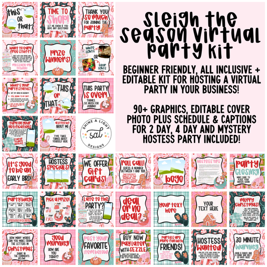 Sleigh The Season Virtual Party Kit