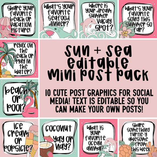 Sun + Sea Mini Post Pack