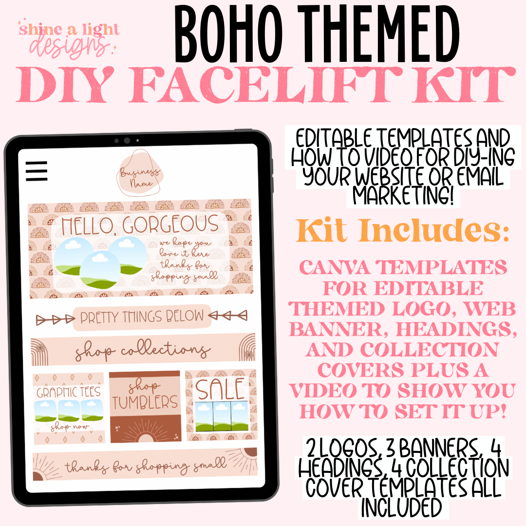Boho Themed DIY Website + Email Kit
