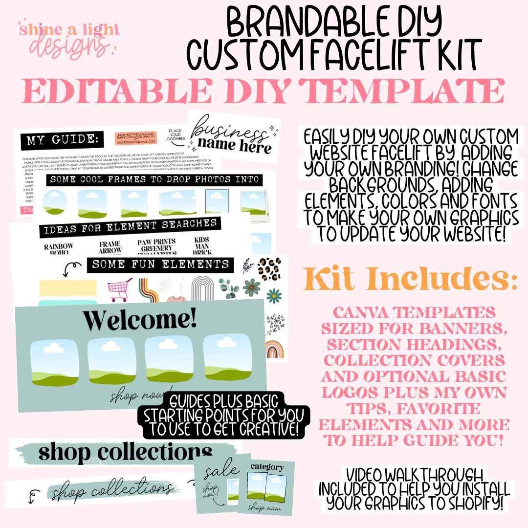 BRANDABLE DIY Custom Website + Email Facelift Kit