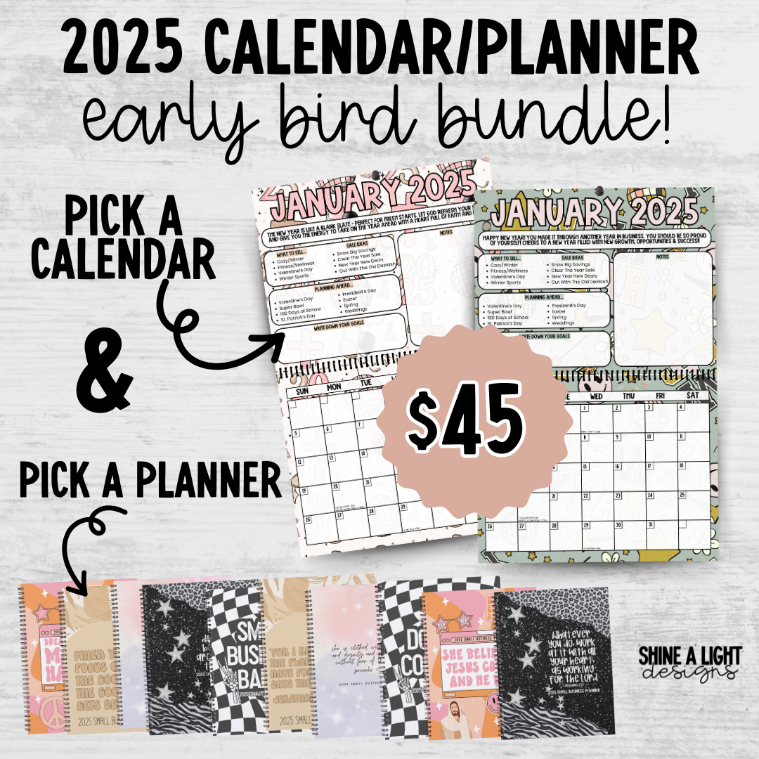 2025 Wall Calendar + Planner *Early Bird Bundle*