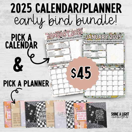 2025 Wall Calendar + Planner *Early Bird Bundle*