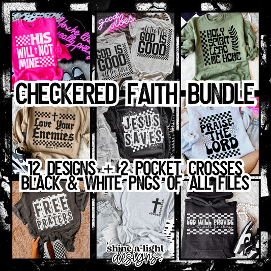 Checkered Faith Digital Design Bundle