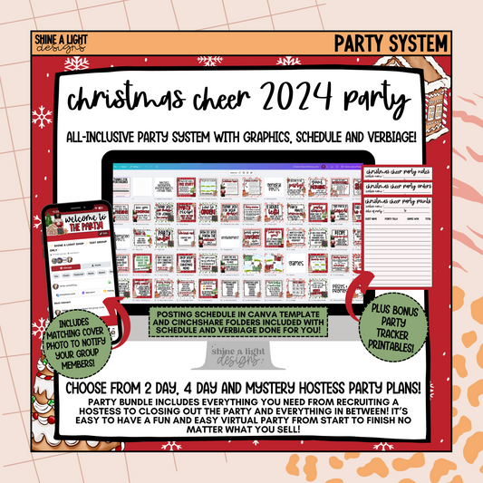 Christmas Cheer 2024 template Easy Peasy Virtual Party System (2024)