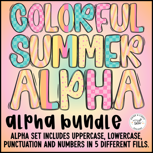 Colorful Summer PNG Alpha Set