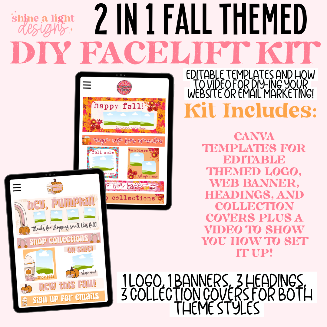 2 in 1 Fall Themed DIY Website + Email Kit