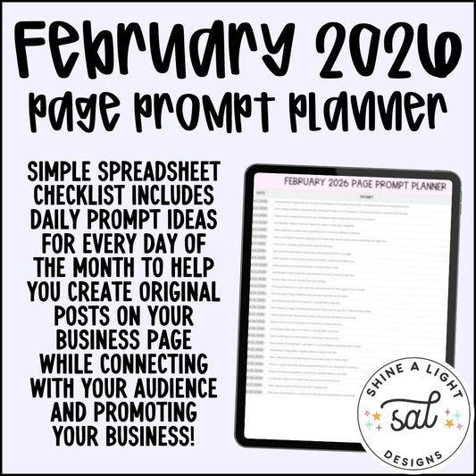 February 2026 Page Prompt Planner