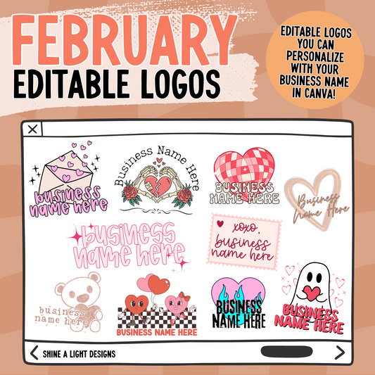 February 25 Editable  Logos *Requires Canva Pro