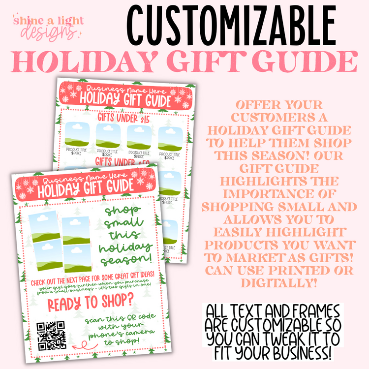 Customizable Holiday Gift Guide Canva Template