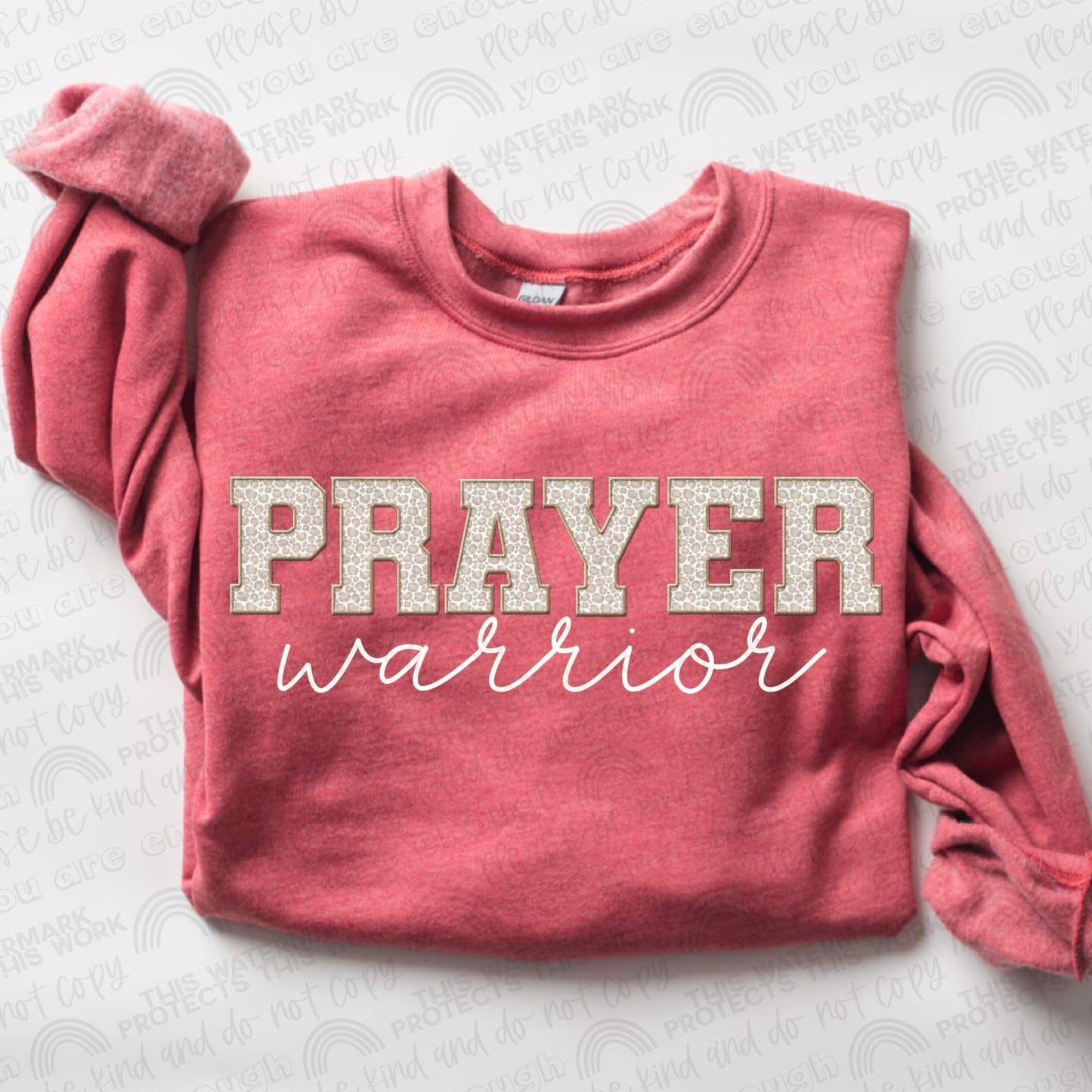 Prayer Warrior Leopard Print Digital Download PNG