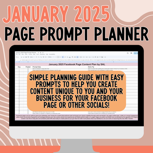 January 2025 Page Prompt Planner