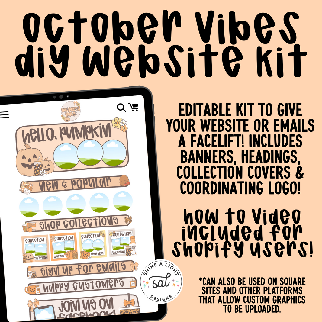 DIY Website + Email Facelift Kits – Shine A Light Graphic Design