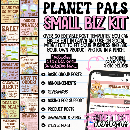 Planet Pals Small Biz Kit (Includes Editable Cover Photo!)