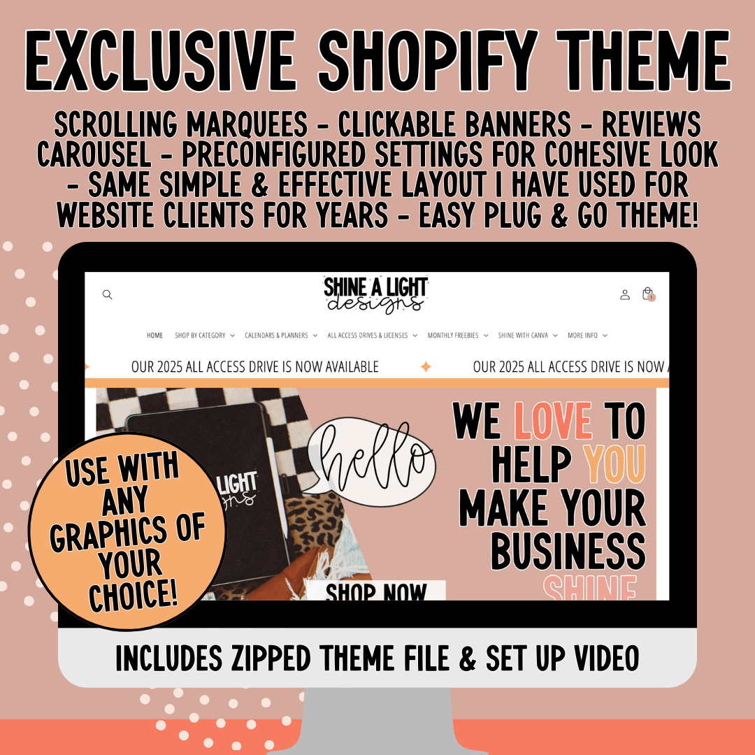 Shine A Light Designs Exclusive Shopify Theme